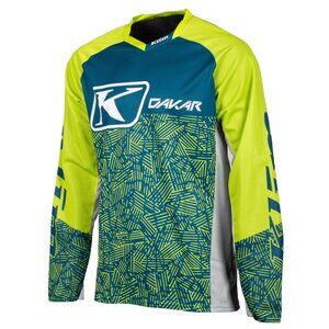 KLIM DAKAR JERSEY Motocross Racing Mens XL Lime Blue NWT